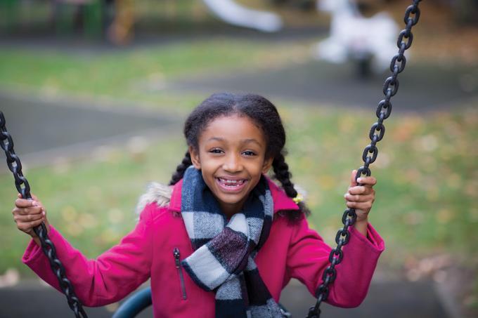 girl on swing